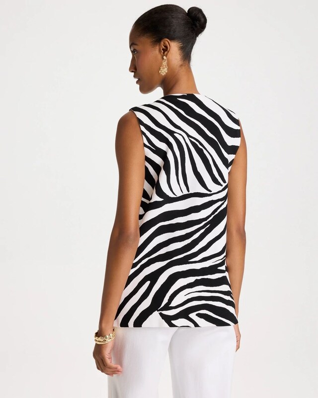 Zebra Refined Crewneck Sweater Vest - image 3